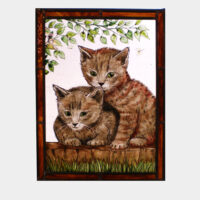 Katzenpaar, ca. 28x37 cm, 230,-€
